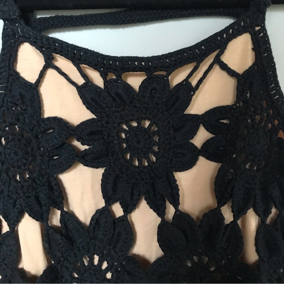 Free People Daisy Jones style crochet mini dress - Picture 3 of 3